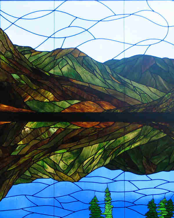 Stained Glass Montage from the Whitehorse Visitor Centre Entrances

